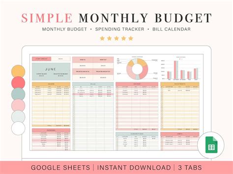Google Spreadsheet Budget Template