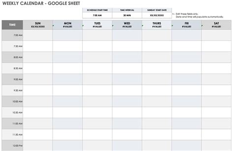 Google Spreadsheet Template Free