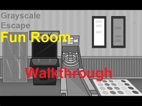 Grayscale Escape Fun Room Walkthrough