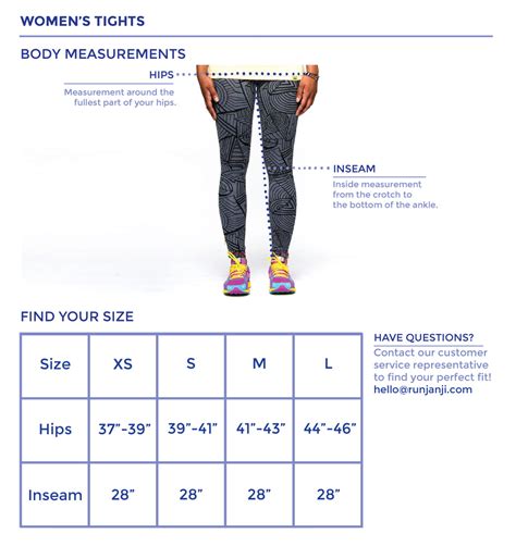 H M Tights Size Chart
