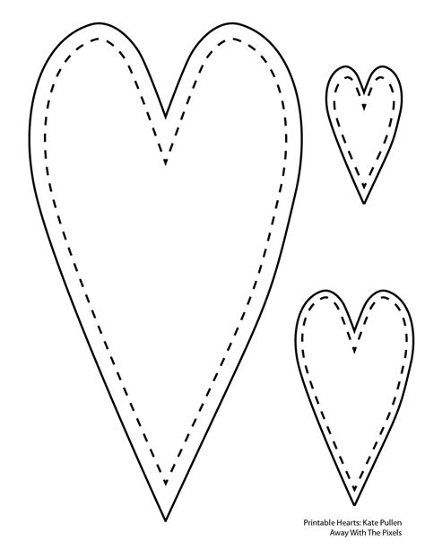 Heart Printable Template Free