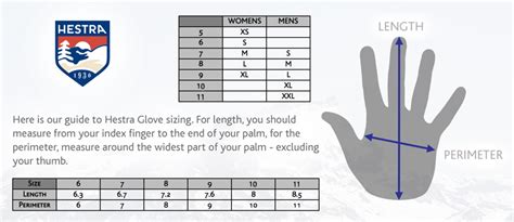 Hestra Mitten Size Chart