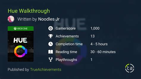 Hue Xbox Walkthrough