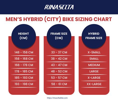 Hybrid Bike Sizing Chart