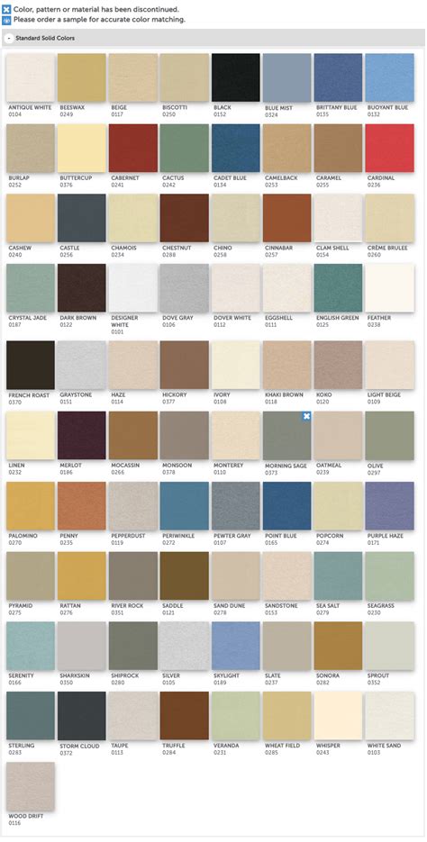 Inpro Corner Guards Color Chart