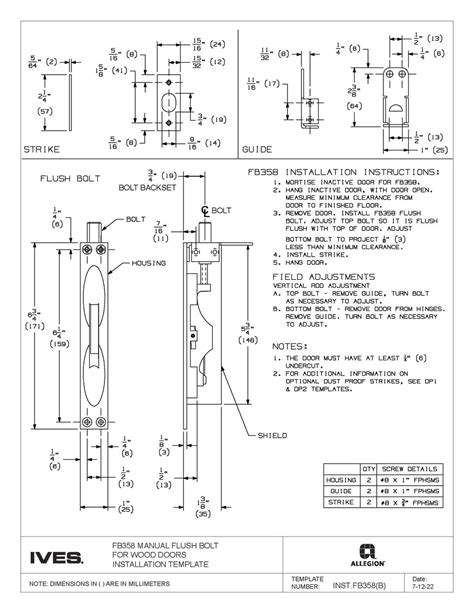 Ives Flush Bolt Catalog