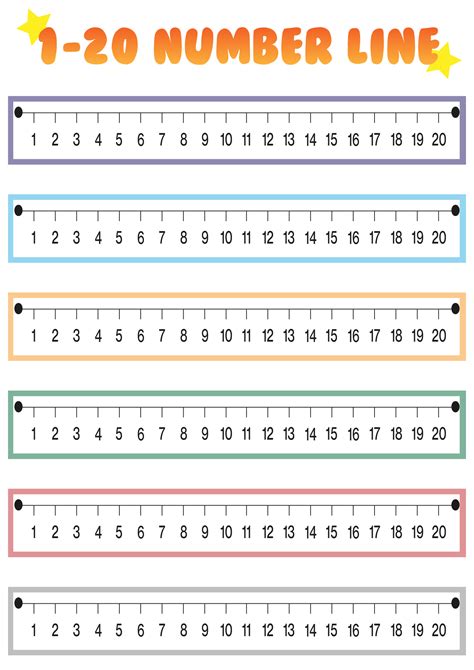 Large Printable Number Line 1 20