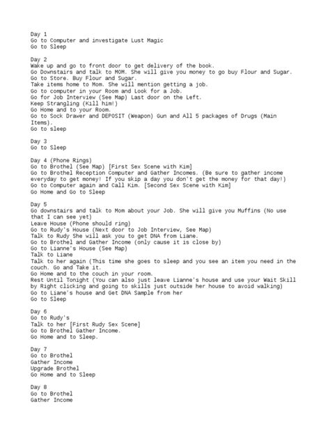 Lust Town Walkthrough