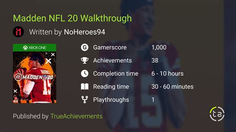 Madden 20 Walkthrough