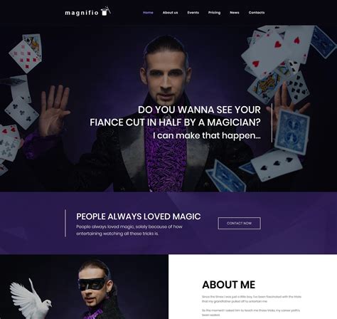 Magician Website Template
