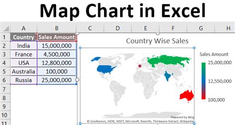Map Chart Excel
