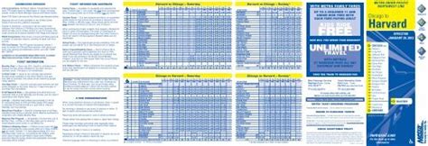 Metra Printable Schedule