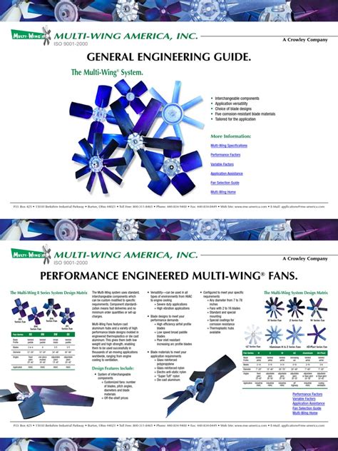Multi Wing Fan Catalogue