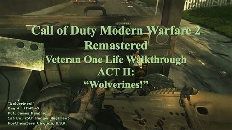 Mw2 Veteran Walkthrough