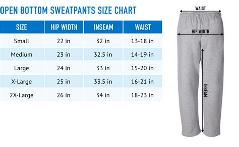 Nike Sweatpant Size Chart