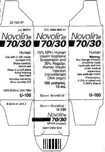 Novolin 70 30 Dosing Chart