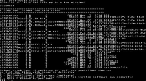 Offline Nt Password Registry Editor Walkthrough