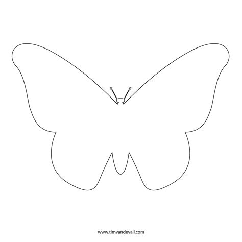 Outline Of A Butterfly Printable