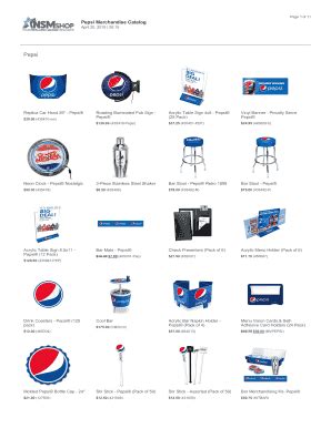 Pepsi Points Catalog