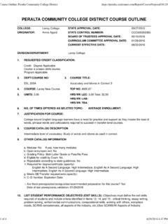 Peralta Course Catalog