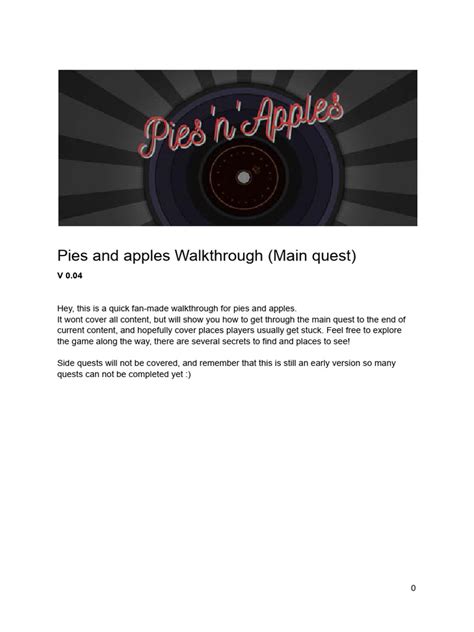 Pies And Apples Walkthrough