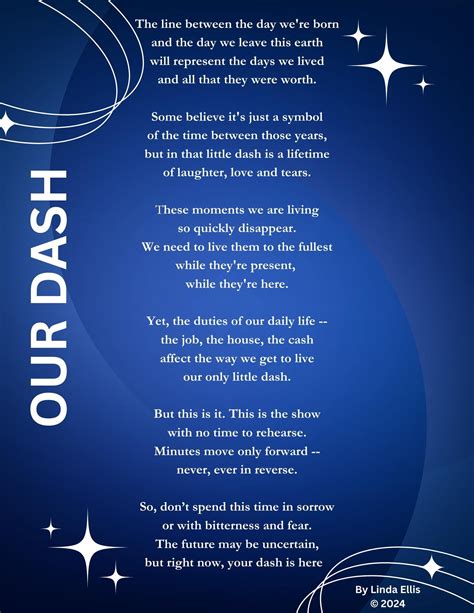 Poem The Dash Printable