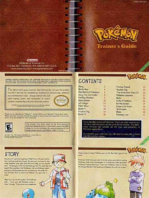 Pokemon Blue Walkthrough Guide