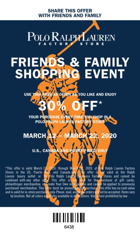 Polo Factory Store Printable Coupon