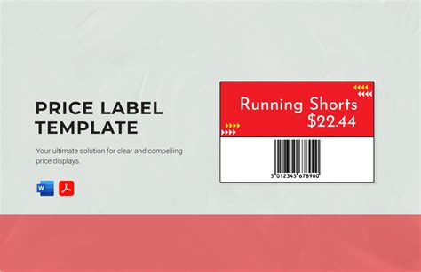 Price Label Template