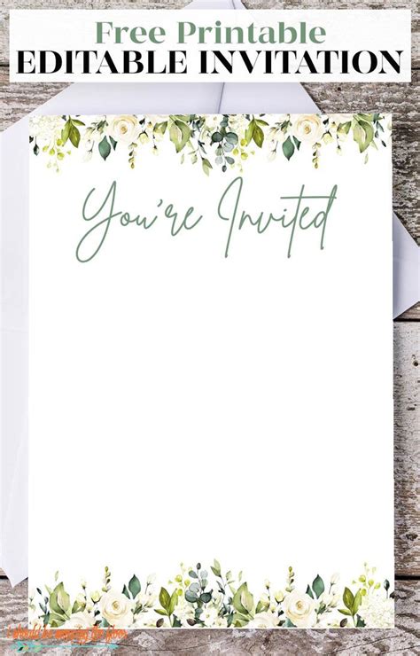 Printable Invitation Templates For Free