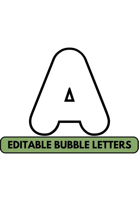 Printable Large Bubble Letters