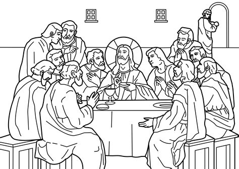Printable Last Supper Coloring Pages