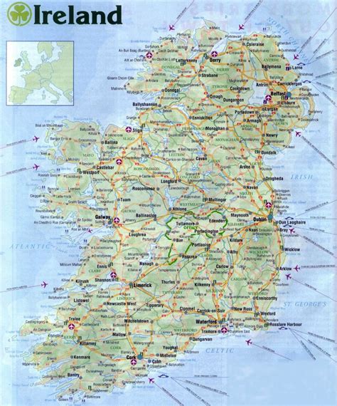 Printable Map Ireland