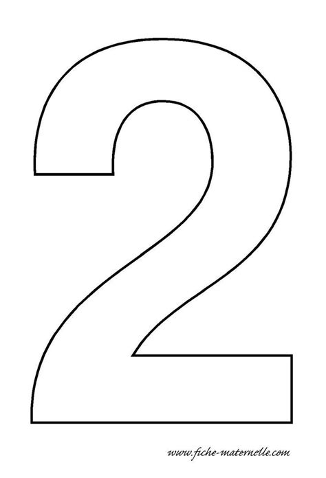 Printable Number 2 Template