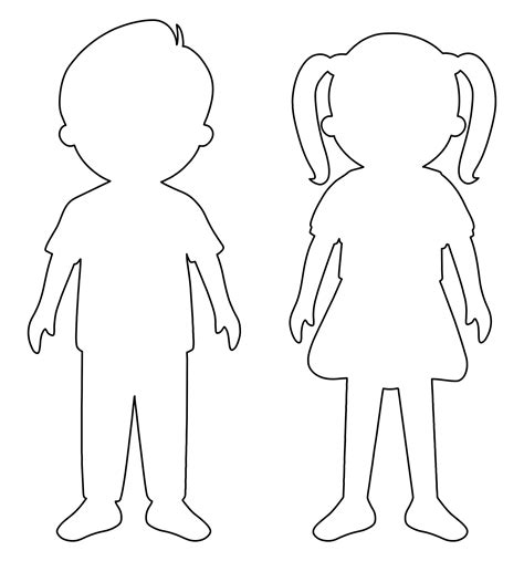 Printable People Outline
