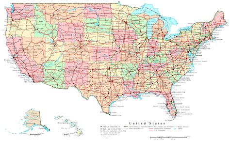 Printable Road Map Usa
