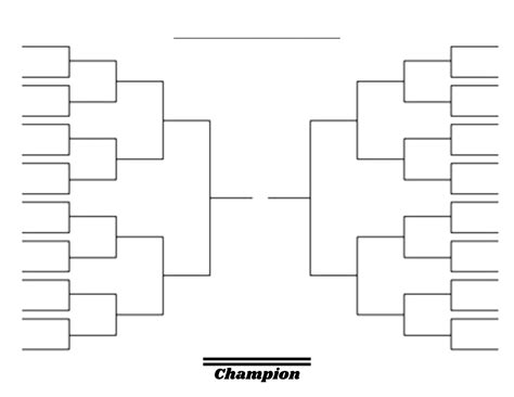 Printable Sports Brackets