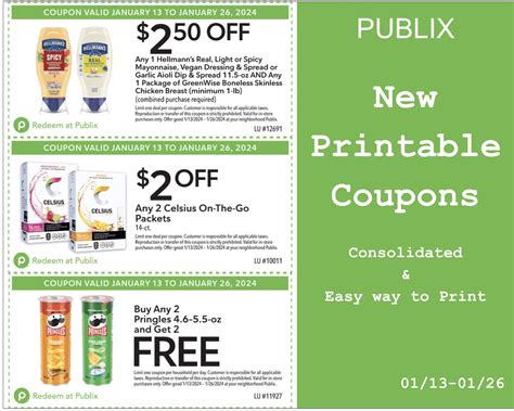 Publix Coupons Printable Coupons