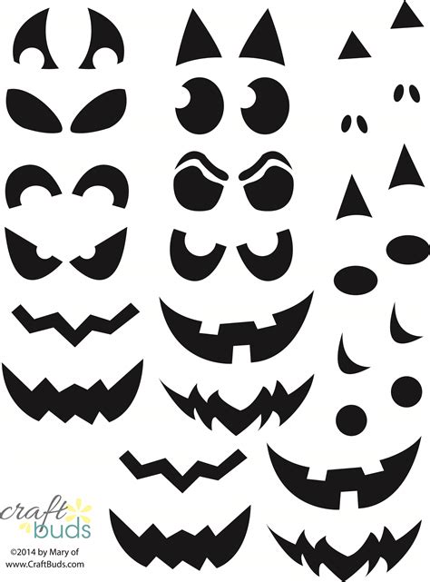 Pumpkin Face Cut Out Printable