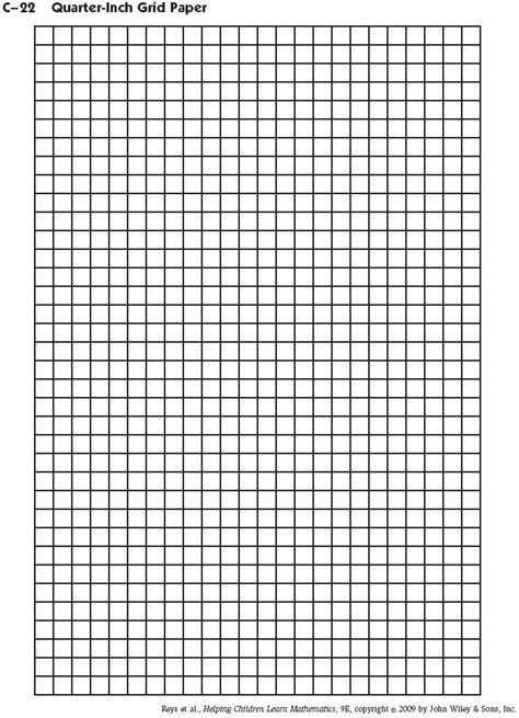 Quarter Inch Grid Paper Printable