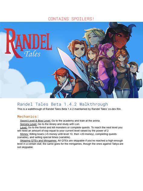 Randel Tales Walkthrough