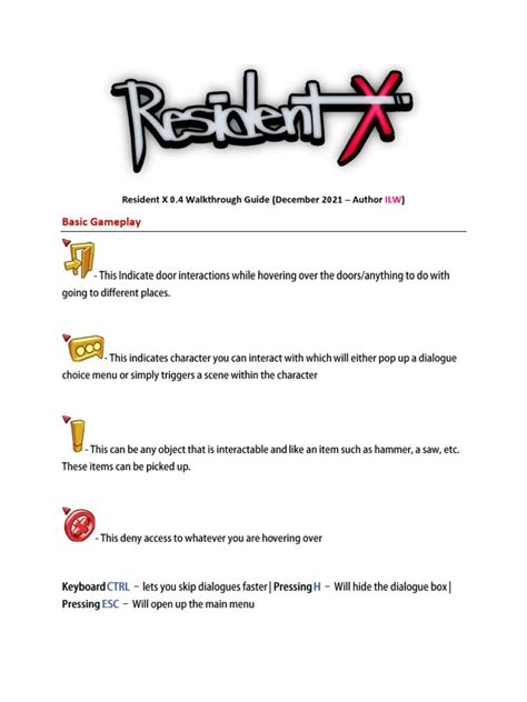 Resident X Game Walkthrough