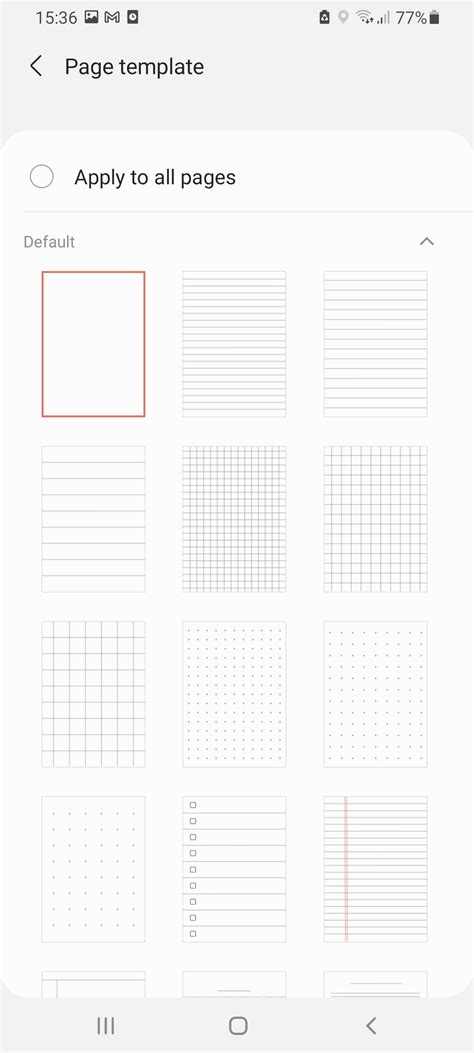 Samsung Notes Template