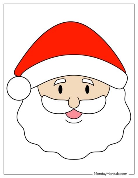 Santa Face Cut Out Template