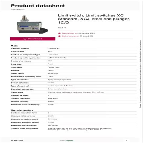 Schneider Electric Limit Switch Catalog