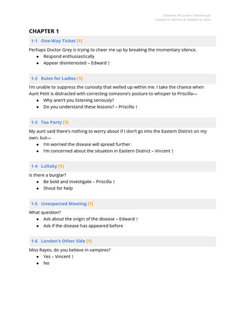 Shadows Of London Walkthrough