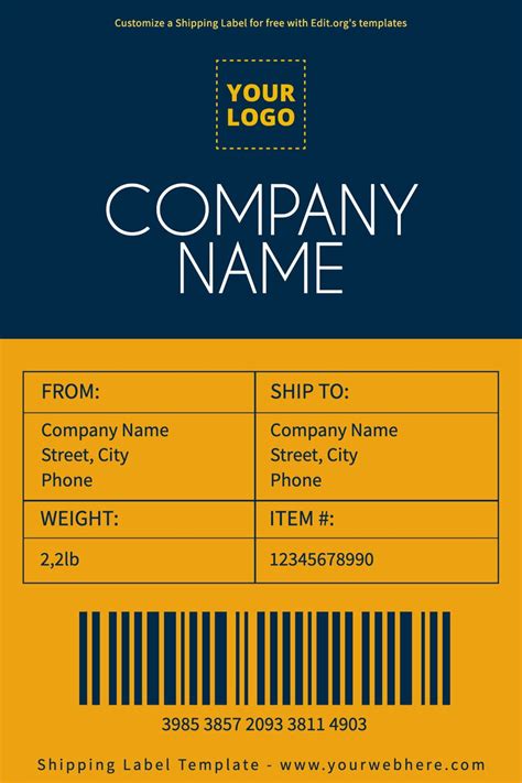 Shipping Labels Template
