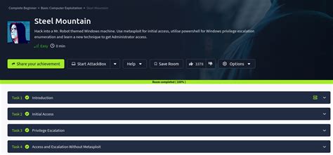 Steel Mountain Walkthrough