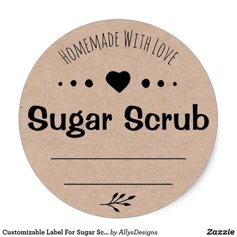 Sugar Scrub Printable Labels