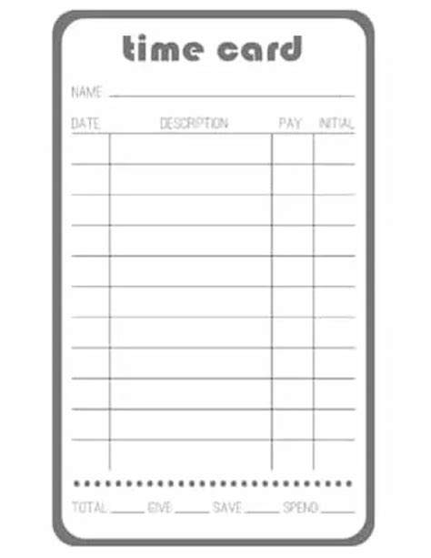 Time Card Templates Free
